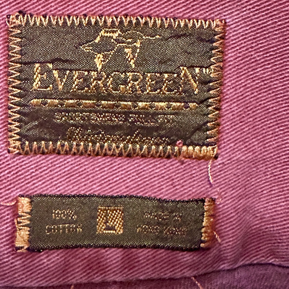 Vintage 80s 90s Evergreen Red Heavy Cotton Twill Button Down Work Shirt L Grunge - Picture 7 of 8